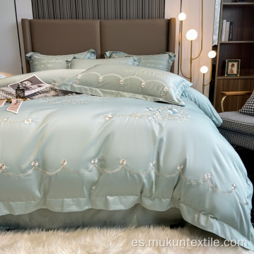Juegos de cama de sábanas de tamaño queen 100S de alta calidad